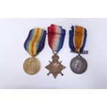 A First War 1915 Trio to 'SPR & LT CHERRY R.E' & commissioned R.A.F
