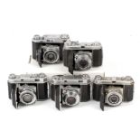 Group of Five Kodak Retina Cameras.
