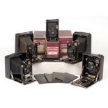 ANNOUNCE CHANGE Group of FIVE Contessa Nettel Folding Plate Cameras NOT Six