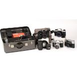 A Good Zenith PhotoSniper Outfit, Plus Praktica EE3 3-lens Outfit etc.