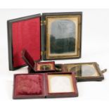 A Small Daguerreotype of a Lady & Three Ambrotypes, One in a Union Case.