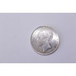 1864 Queen Victoria silver shilling, die no 3 - almost uncirculated