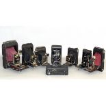 Group of Larger Kodak & Other Folding Cameras.