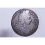 1696 William III silver crown - F/VF