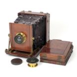 The British, Half Plate Camera by Chapman, Manchester. With 2 lenses, inc a Dallmeyer.