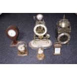 Nineteenth century lantern clock, carriage clock, skeleton clock etc