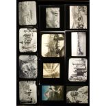 Interesting Group of 18 Magic Lantern Slides.