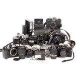 Group of Cameras to Include Minolta SR-1, XG-1, Konica etc.