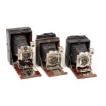 Three Examples of Houghton's 'The Tudor' Folding Plate Cameras.