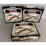 3 Palitoy Star Wars X-Wing Fighters in original boxes.