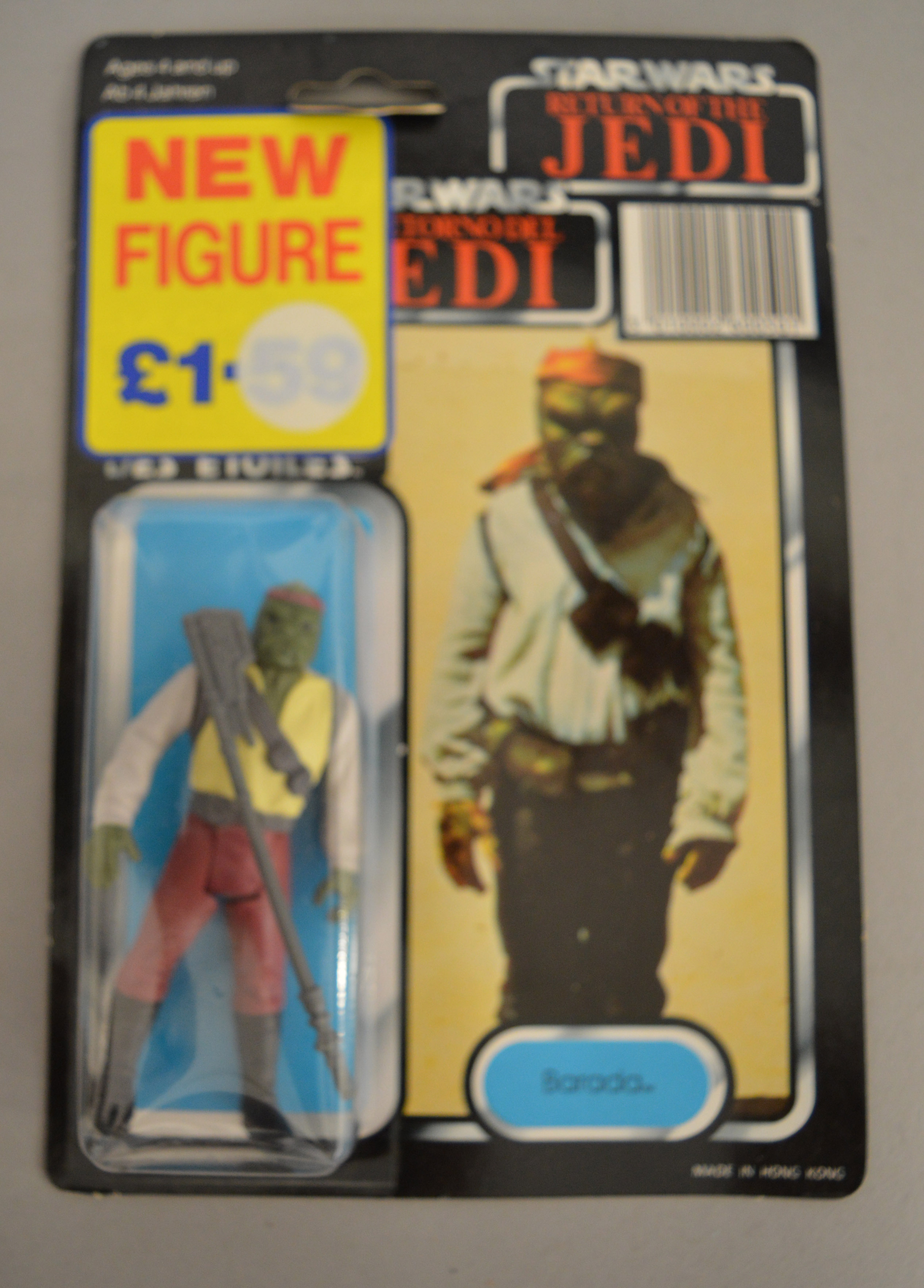 7 vintage Star Wars figures on ROTJ Return Of The Jedi cards - all still sealed: Barada, Imperial Gu - Image 3 of 6