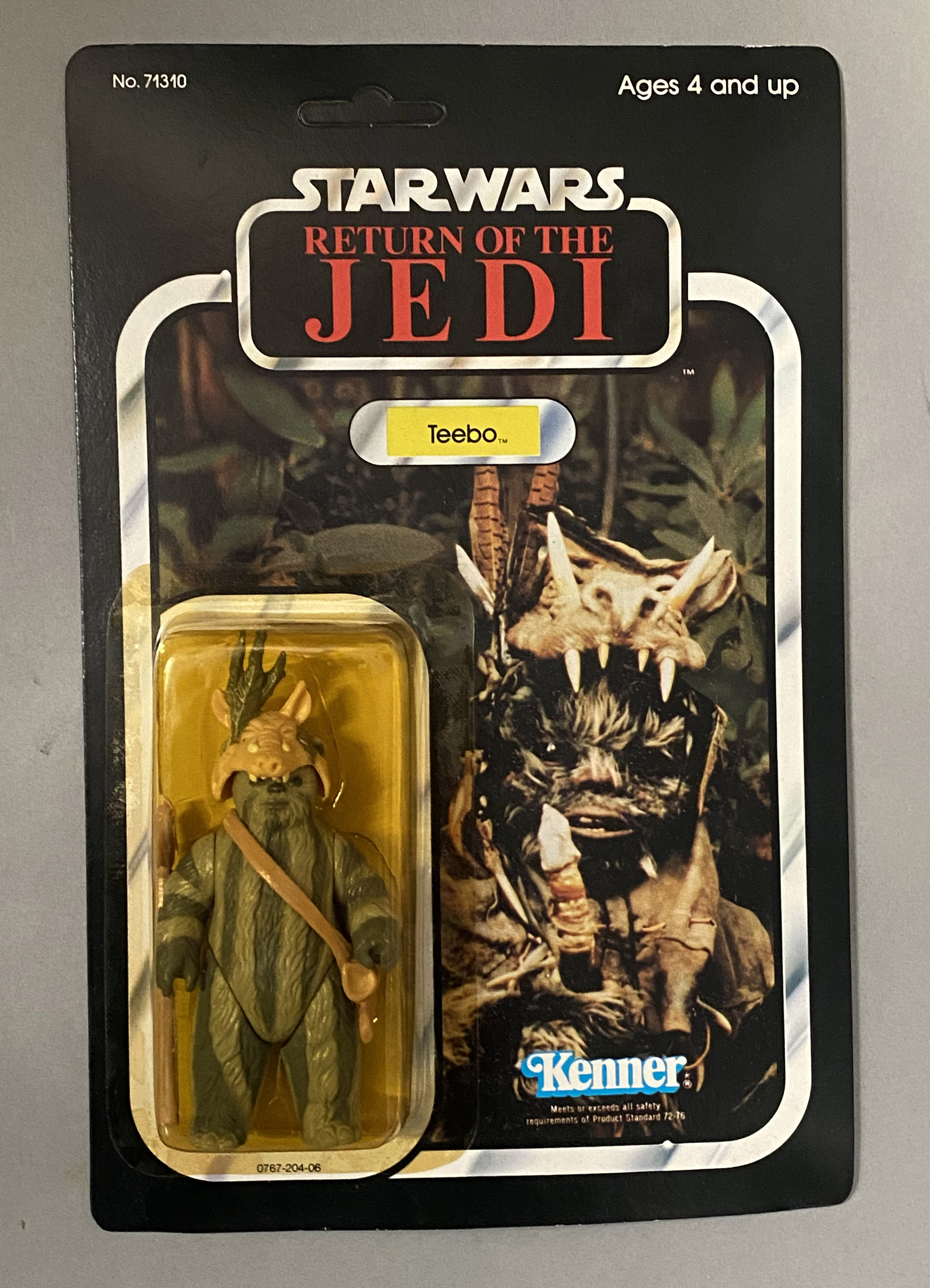 5 vintage Star Wars ROTJ Return Of The Jedi figures on original backing cards: Arfive-Defour (R5-D4) - Image 6 of 12