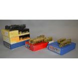 HO Gauge. 4x 2-10-4 brass / white metal tender locomotives together with 5x associated boxes which