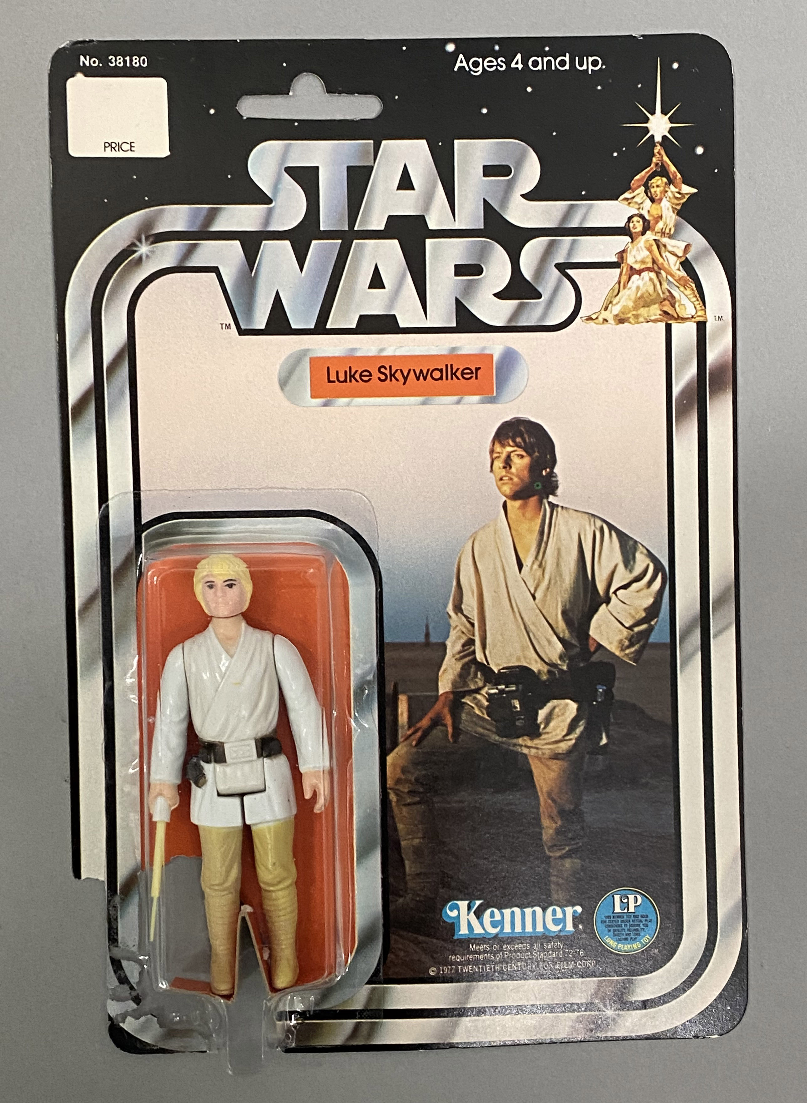 Kenner Star Wars Luke Skywalker on 12-back card. With hard plastic protective case. Note damage to c - Image 2 of 3