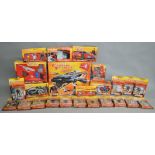 24x Bandai Captain Scarlet carded and boxed figures and vehicles.