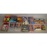 14x Sci-Fi related toys including Star Trek micro Machines, Ideal super soakerman etc, all boxed and