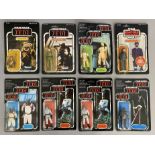 8 vintage Star Wars figures on ROTJ Return Of The Jedi cards - all still sealed: Wicket W. Warrick,