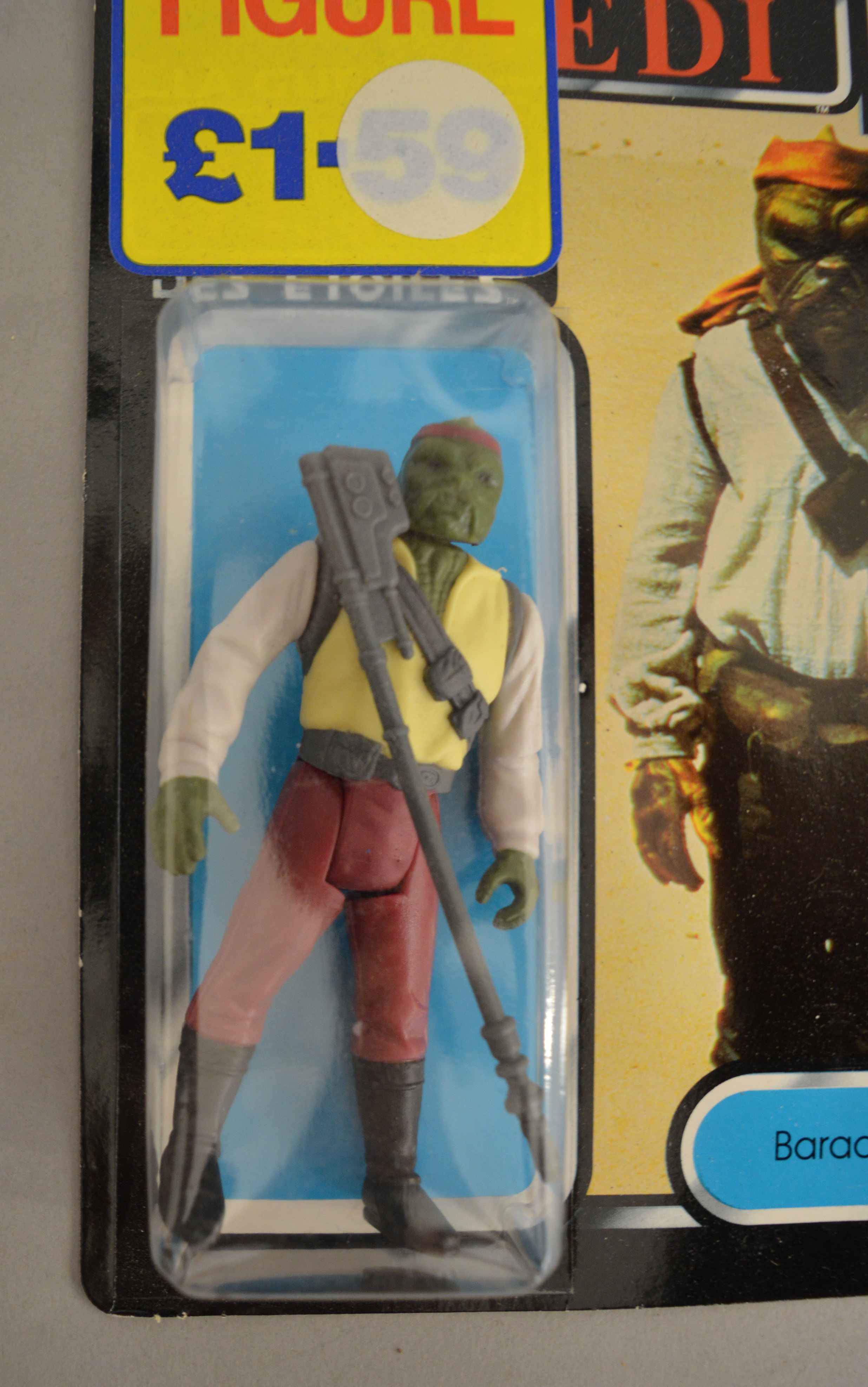 7 vintage Star Wars figures on ROTJ Return Of The Jedi cards - all still sealed: Barada, Imperial Gu - Image 4 of 6