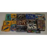 A mixed lot of model kits mostly relating to Japanese Anime including Space Cruiser Yamato and