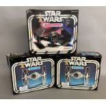 3 Star Wars vehicles in original boxes: 2x 38040 TIE Fighter and 1x 33324 Darth Vader TIE Fighter.