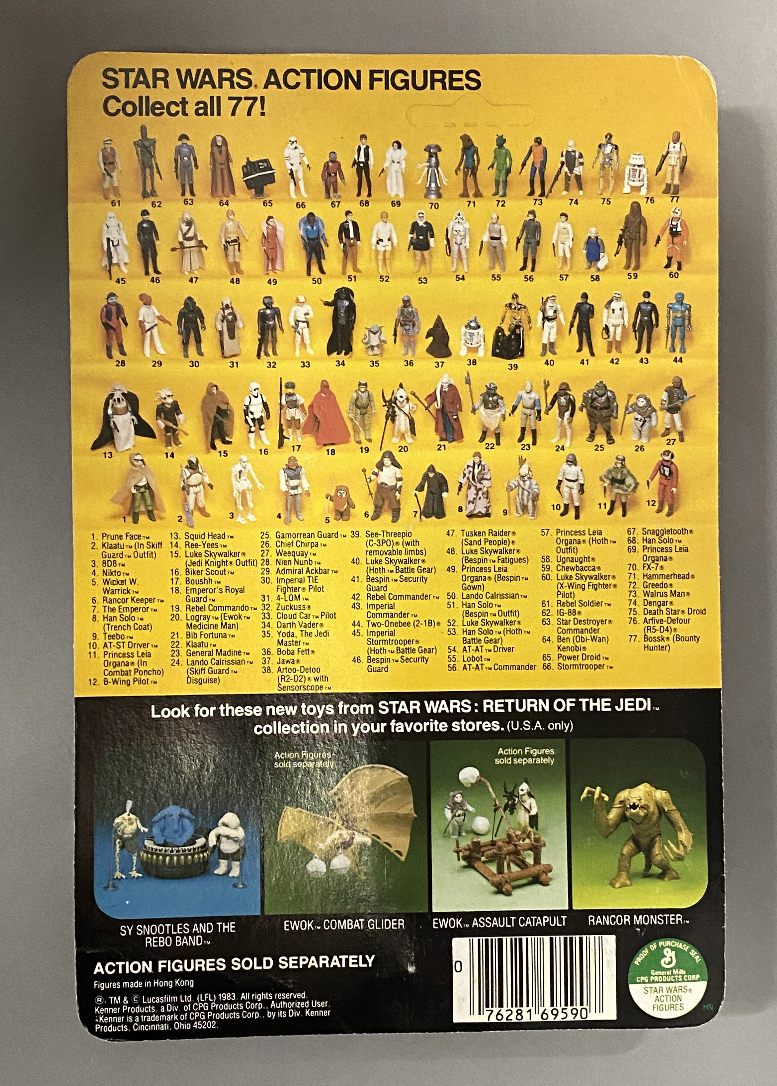 5 vintage Star Wars ROTJ Return Of The Jedi figures on original backing cards: Admiral Ackbar, Power - Image 7 of 11