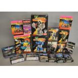 18x Vintage Sci-Fi related figures and vehicles including Tomy Zoids, Z Knights, Micro Machines etc,