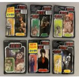 6 vintage Star Wars figures still sealed on ROTJ Return Of The Jedi backing cards: Luke Skywalker (i