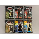 6 vintage Star Wars figures on ROTJ Return Of The Jedi cards - all still sealed: Princess Leia Organ