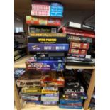 A massive lot of approx 40x boxed board and simulation games, all boxed including TV examples such