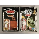 2 Star Wars figures: (Twin-Pod) Cloud Car Pilot on Empire Strikes Back 45-back card and Stormtrooper