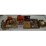 Approximately 155x Matchbox Models of Yesteryear models including display cased examples, all boxed/