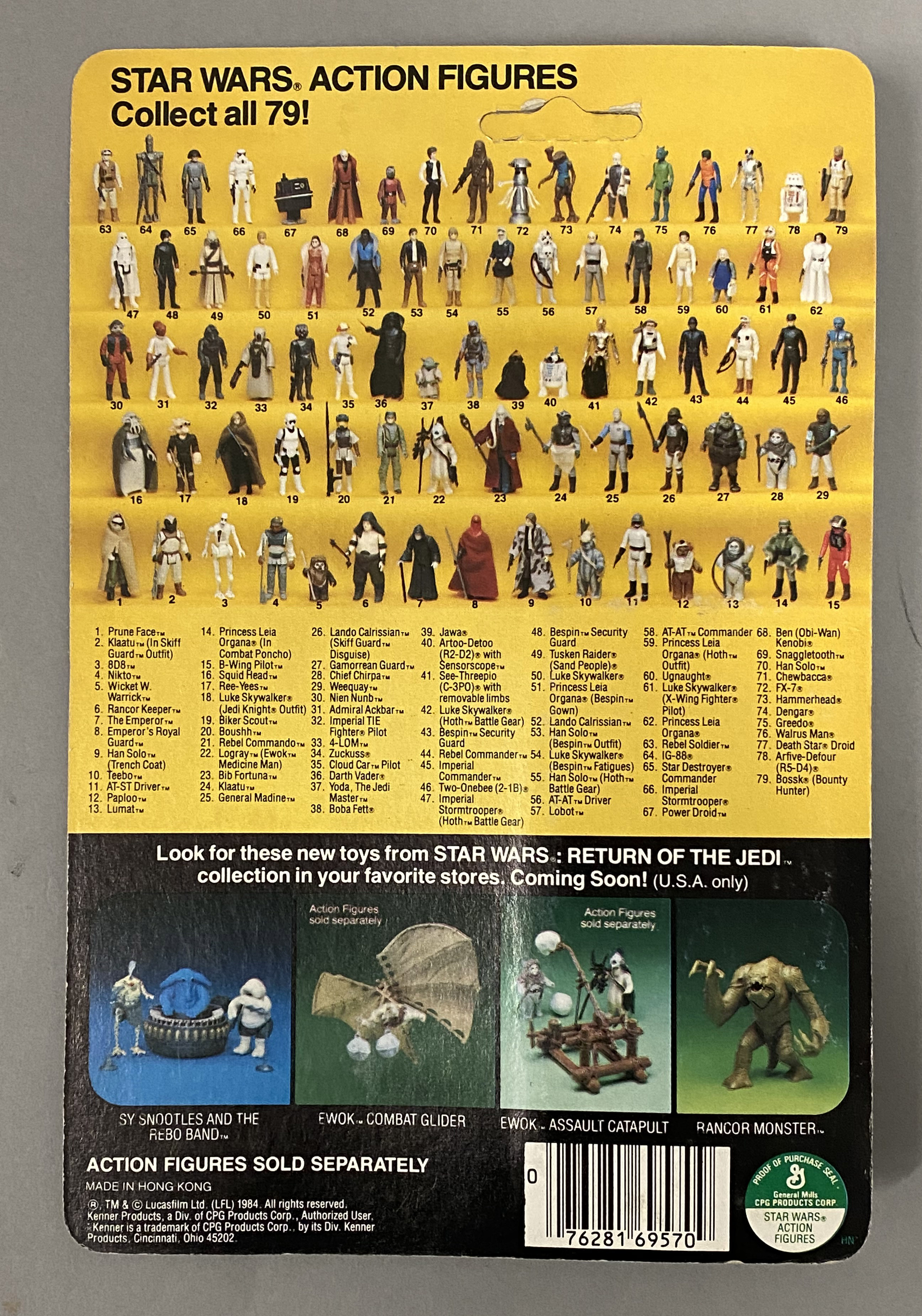 5 vintage Star Wars figures on ROTJ Return Of The Jedi backing cards: Rebel Commando, Nikto, Princes - Image 5 of 11