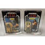 2 AFA graded Star Wars ROTJ Return Of The Jedi figures on original cards: Klaatu 85 Y-NM+ (C85 B85 F