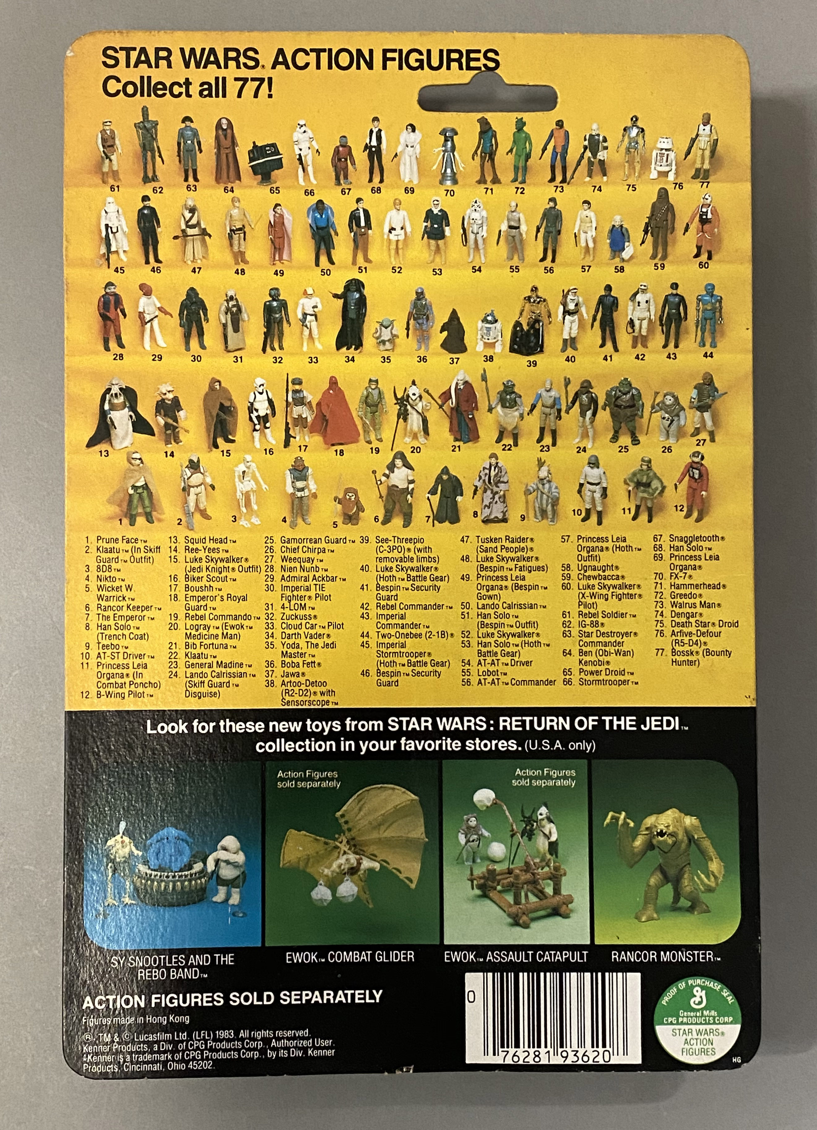 5 vintage Star Wars ROTJ Return Of The Jedi figures on original backing cards: Admiral Ackbar, Power - Image 5 of 11