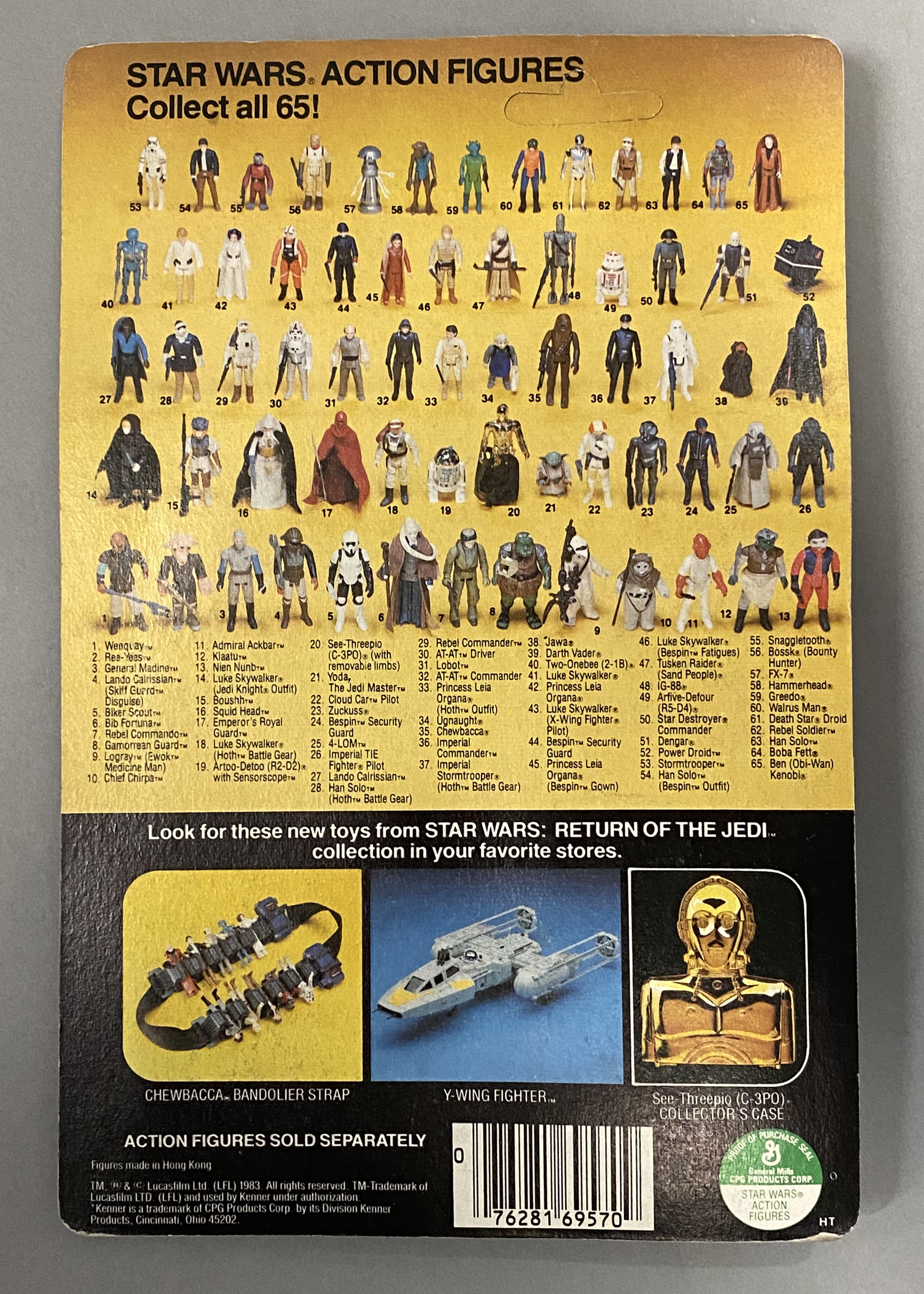 5 vintage Star Wars ROTJ Return Of The Jedi figures on original backing cards: Arfive-Defour (R5-D4) - Image 11 of 12