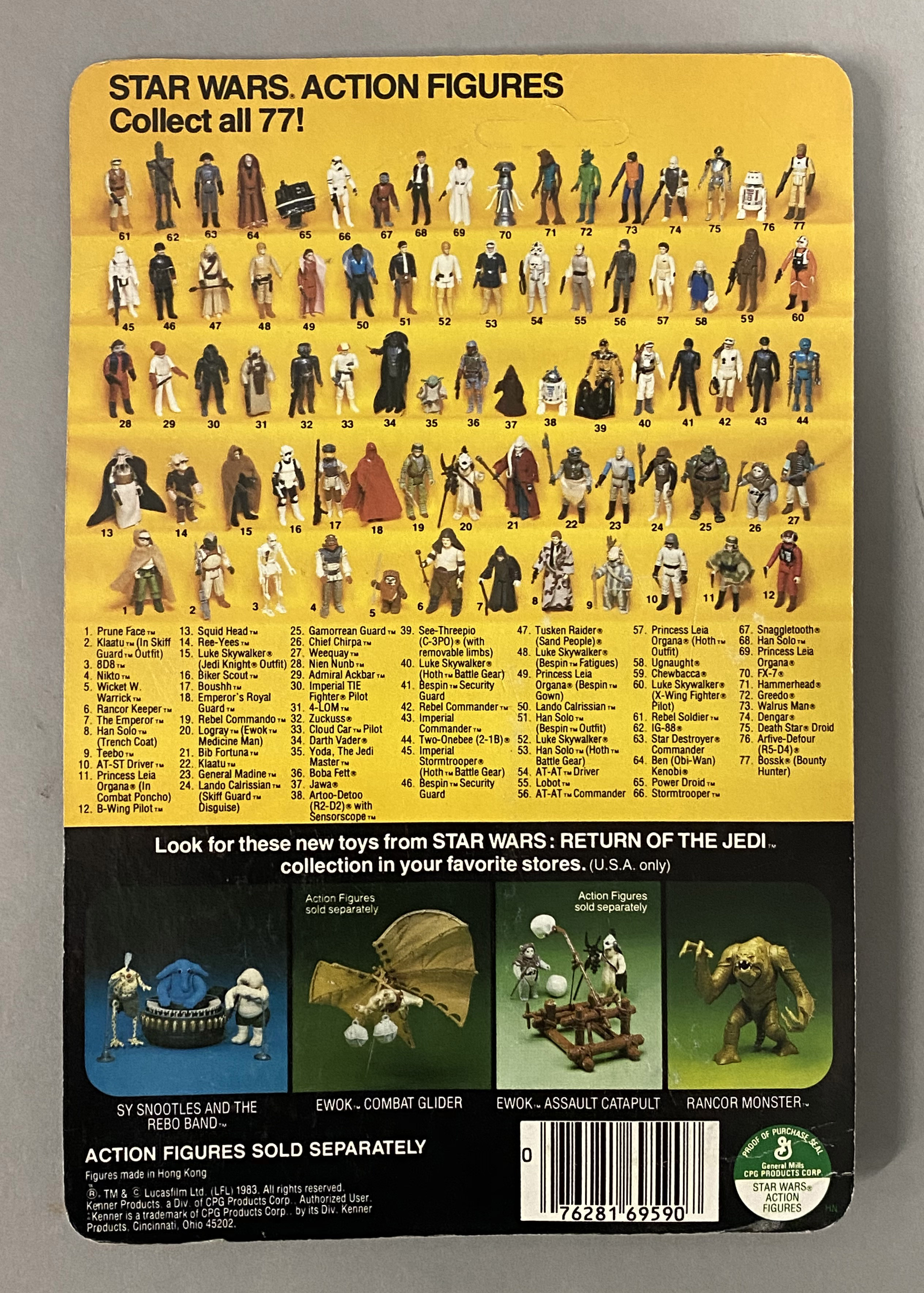 5 vintage Star Wars figures on ROTJ Return Of The Jedi backing cards: Rebel Commando, Nikto, Princes - Image 9 of 11