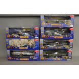 7x 1:18 Scale Ultimate Soldier Xtreme Detail airplane models, boxed.