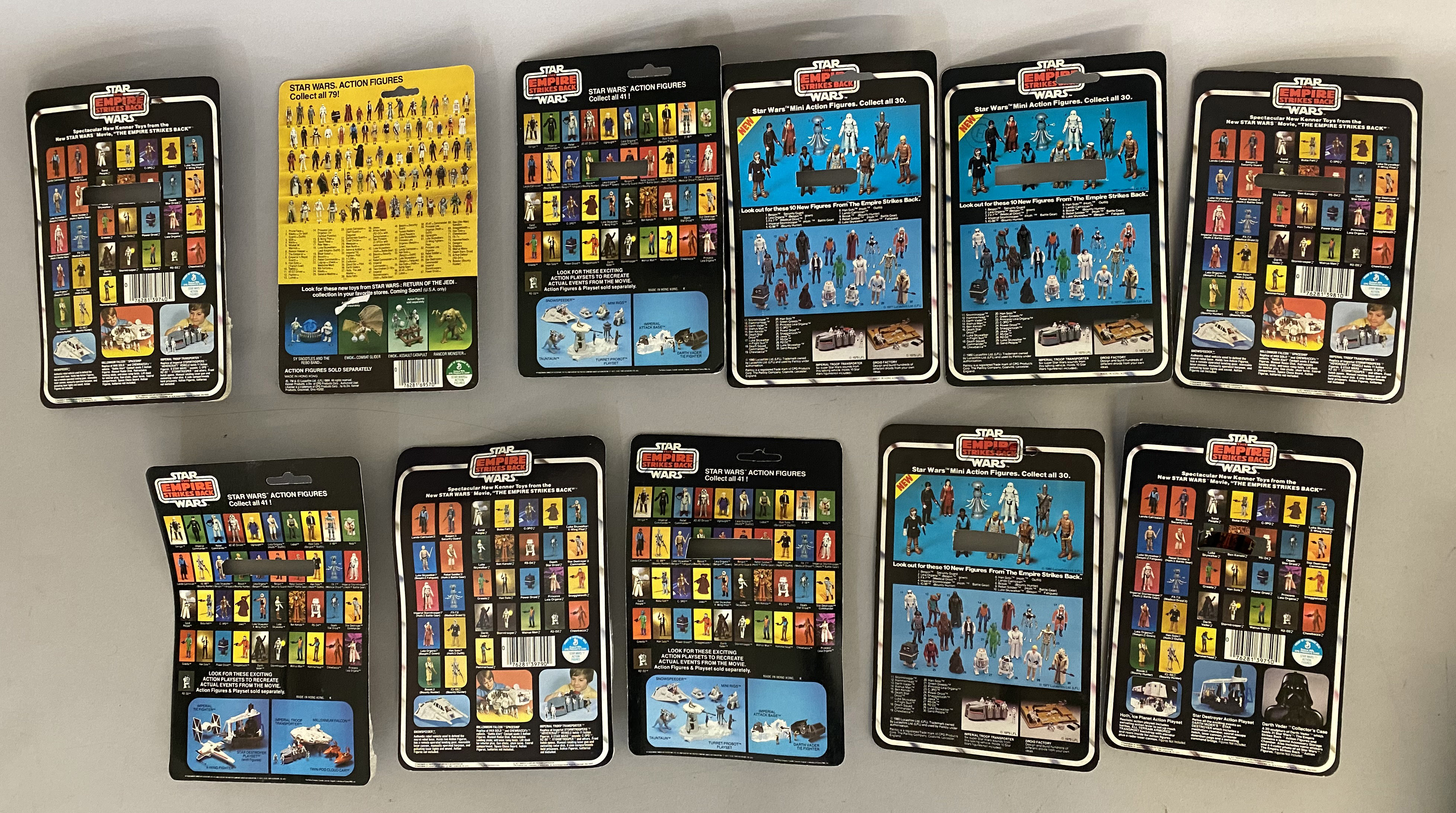 11 vintage Star Wars figures - all with cards but all have been removed from cards. - Image 2 of 2