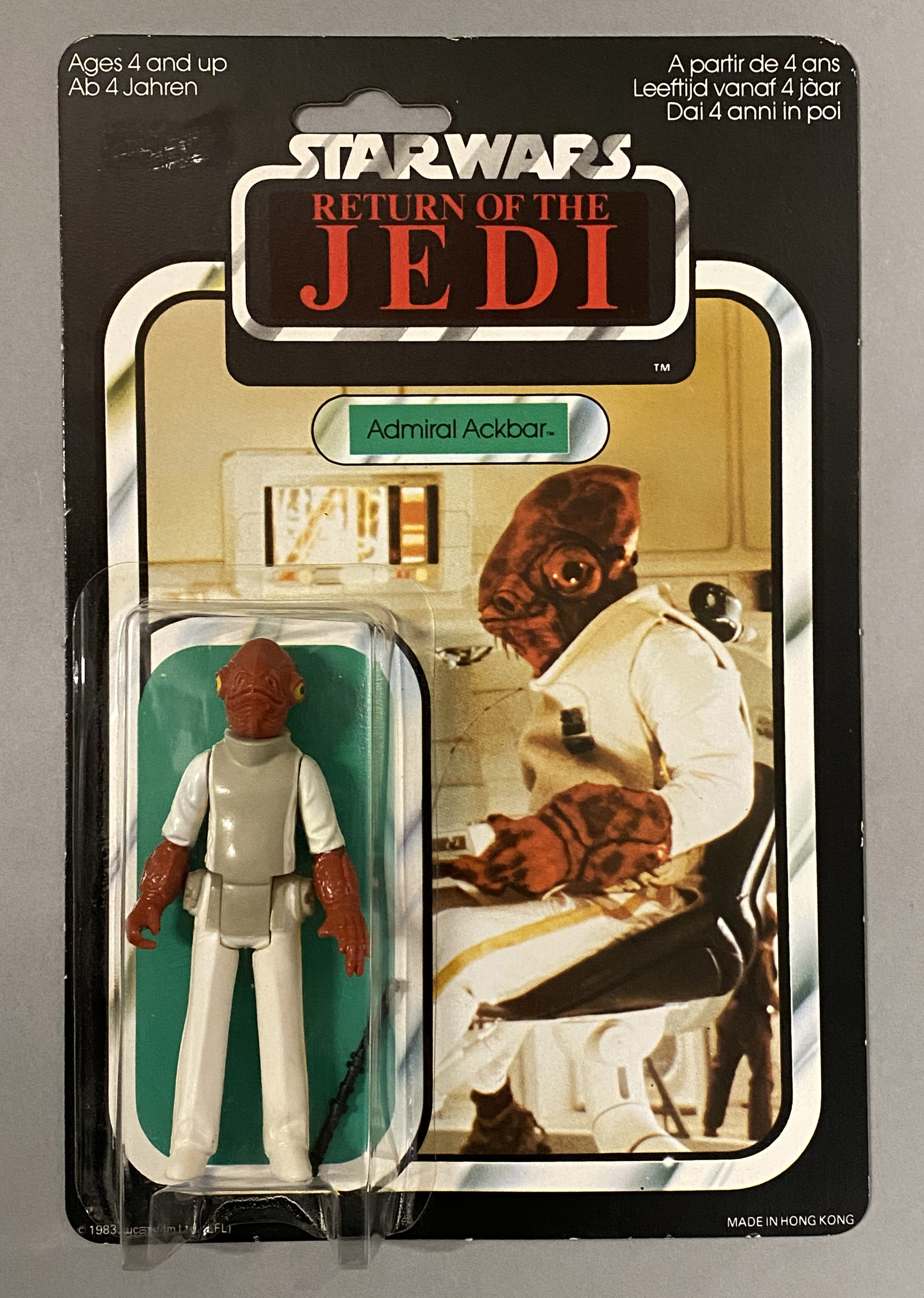 5 vintage Star Wars ROTJ Return Of The Jedi figures on original backing cards: Admiral Ackbar, Power - Image 2 of 11