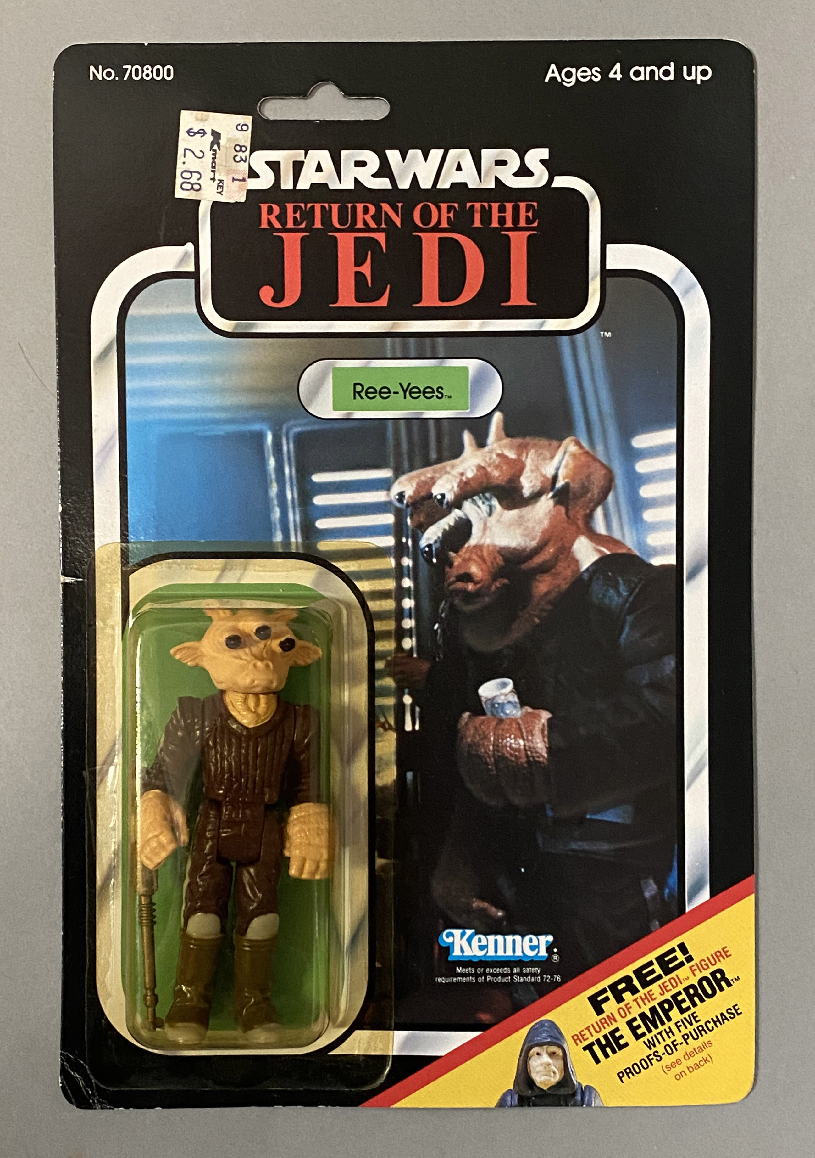 5 vintage Star Wars ROTJ Return Of The Jedi figures on original backing cards: Arfive-Defour (R5-D4) - Image 8 of 12