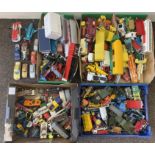 A good mixed lot of unboxed diecast including vintage Dinky, Spot On and Corgi models. (4 Boxes)