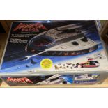 A vintage Bluebird Manta Force Battle Ship, boxed.