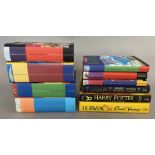 A collection of J.K. Rowling hardback published works including Harry Potter First Editions (10)