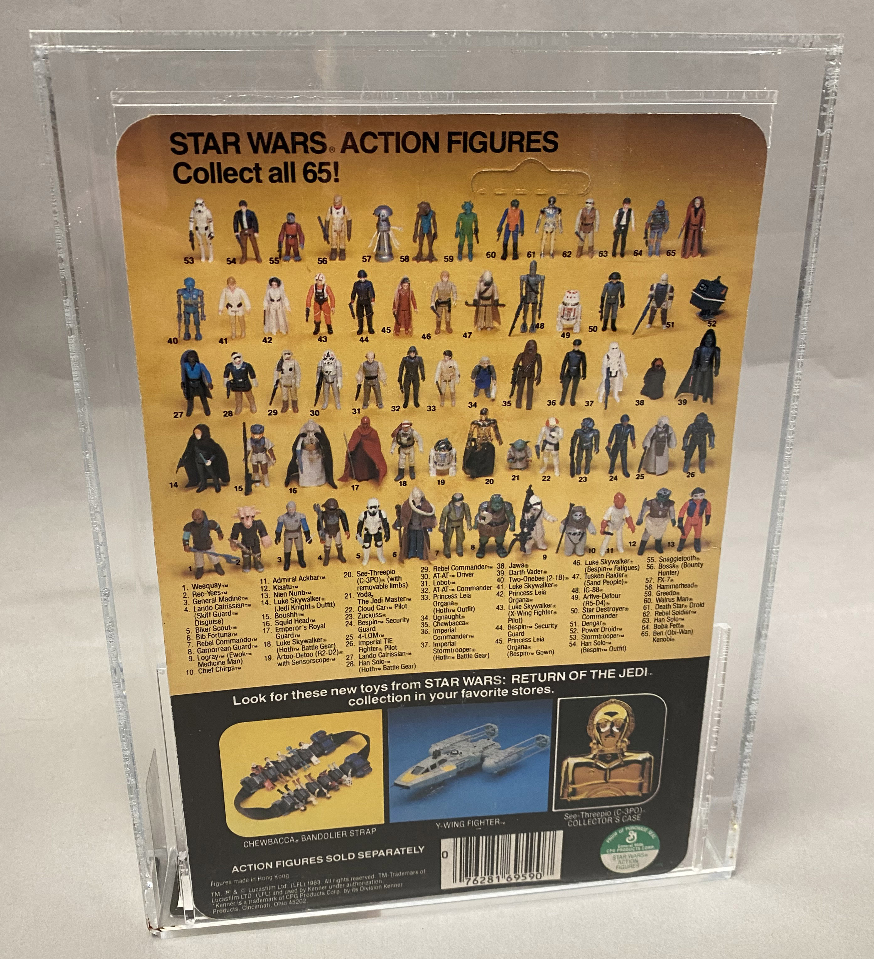 Kenner Star Wars Return Of The Jedi ROTJ Weequay on 65-back card. AFA graded 80 Y-NM (C80 B85 F85) - Image 2 of 2