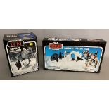 2 boxed Star Wars sets: Scout Walker Vehicle and Imperial Attack Base.