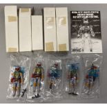 5 Star Wars vintage mail-order Boba Fett figures with "Kenner Made in Hong Kong" bags (3 are still s