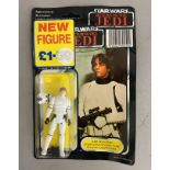 Star Wars Luke Skywalker (Imperial Stormtrooper Outfit) figure on Tri-Logo ROTJ Return Of The Jedi b