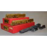 HO Gauge. 3x 4-6-6-4 brass / white metal tender locomotives together with 2x associated boxes