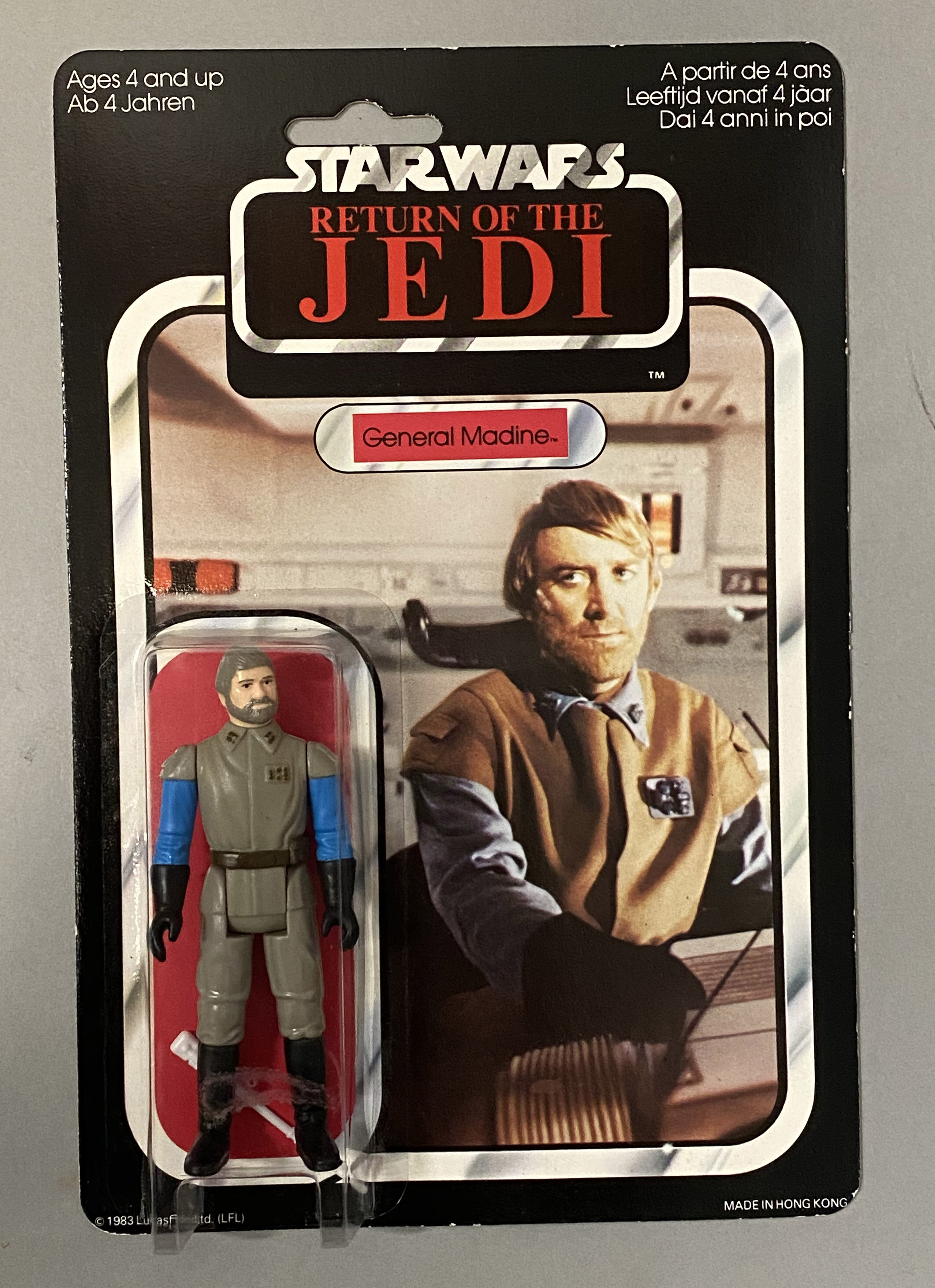 5 vintage Star Wars ROTJ Return Of The Jedi figures on original backing cards: Arfive-Defour (R5-D4) - Image 4 of 12