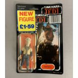 Star Wars Yak Face figure on Tri-Logo ROTJ Return Of The Jedi backing card. Sealed to card.